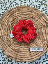 Load image into Gallery viewer, Red Waved Scrunchie
