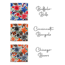 Load image into Gallery viewer, Floral Football Team Bow PREORDER
