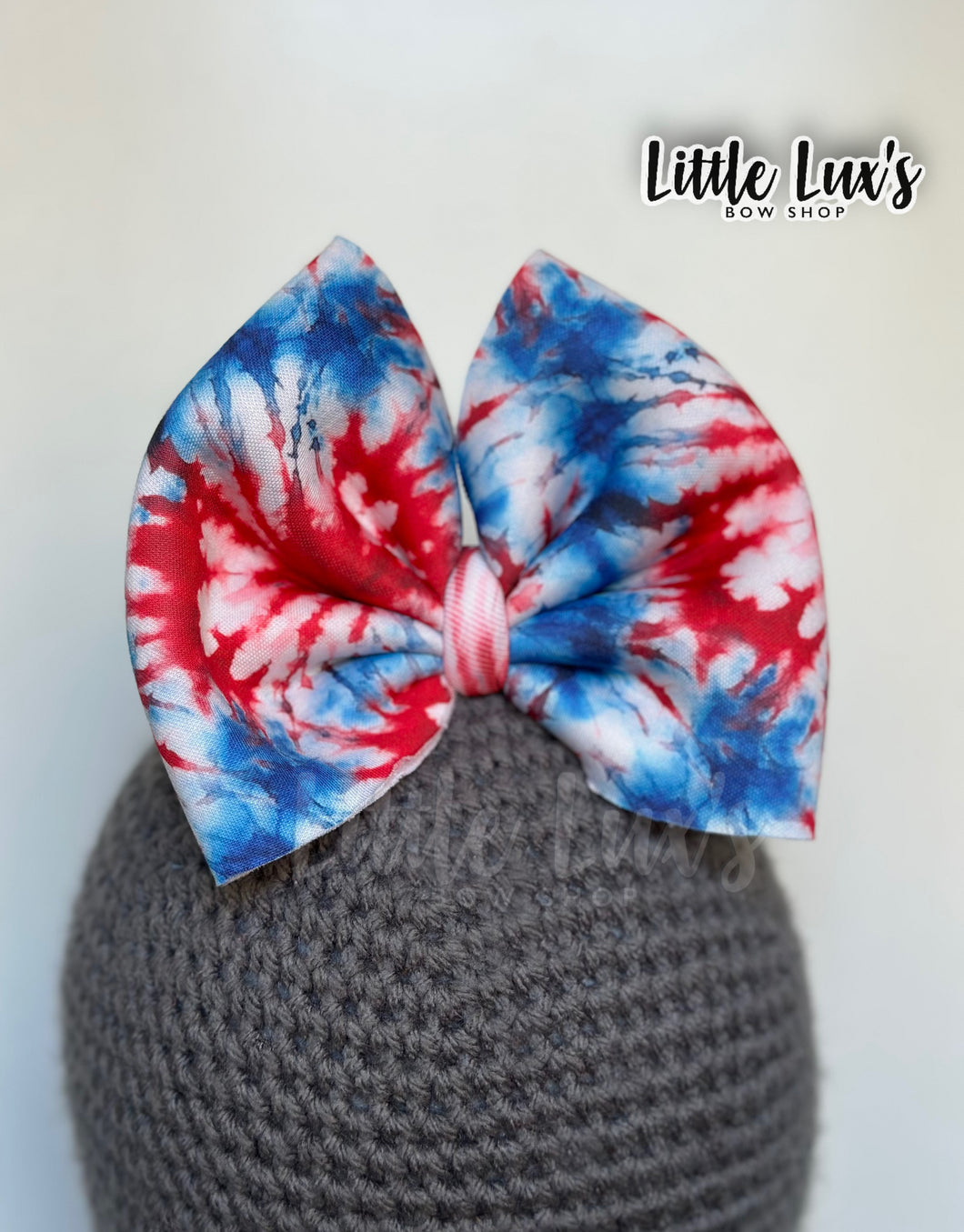 Red White Blue Dye SCUBA Bow