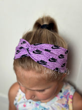 Load image into Gallery viewer, Purple Swoosh Mama+Me Twist Headband
