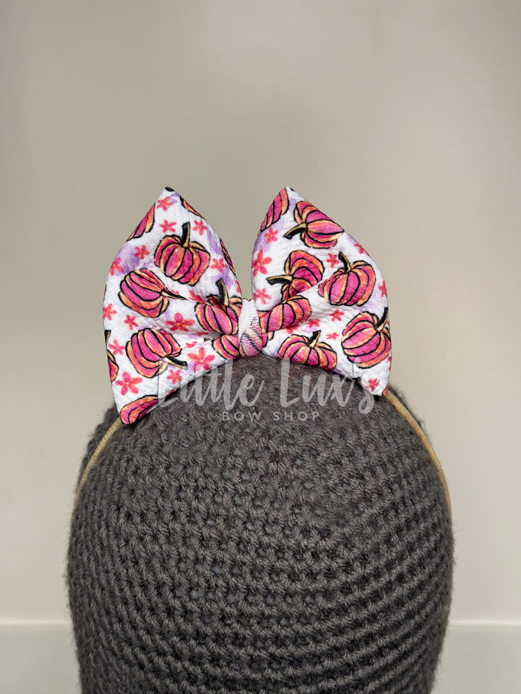 Pink Pumpkin Bow