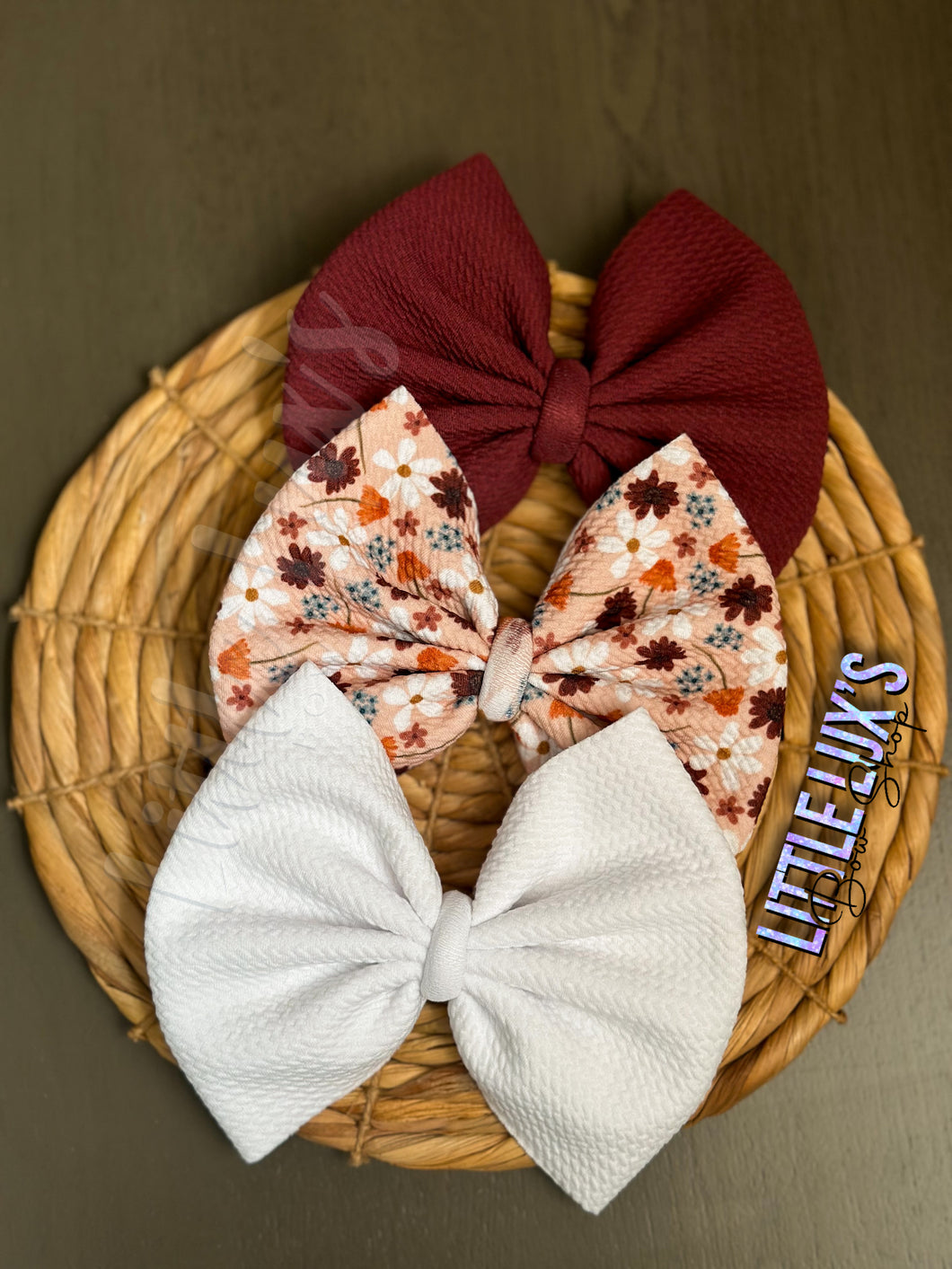 BLUSHING AUTUMN | MARSALA | WHITE - BOWS