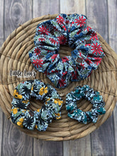 Load image into Gallery viewer, Floral Football Team Scrunchie PREORDER
