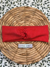 Load image into Gallery viewer, Red Waved Mama+Me Twist Headband
