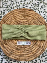 Load image into Gallery viewer, Dusty Lime Waved Mama+Me Twist Headband
