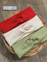 Load image into Gallery viewer, Dusty Lime Waved Mama+Me Twist Headband
